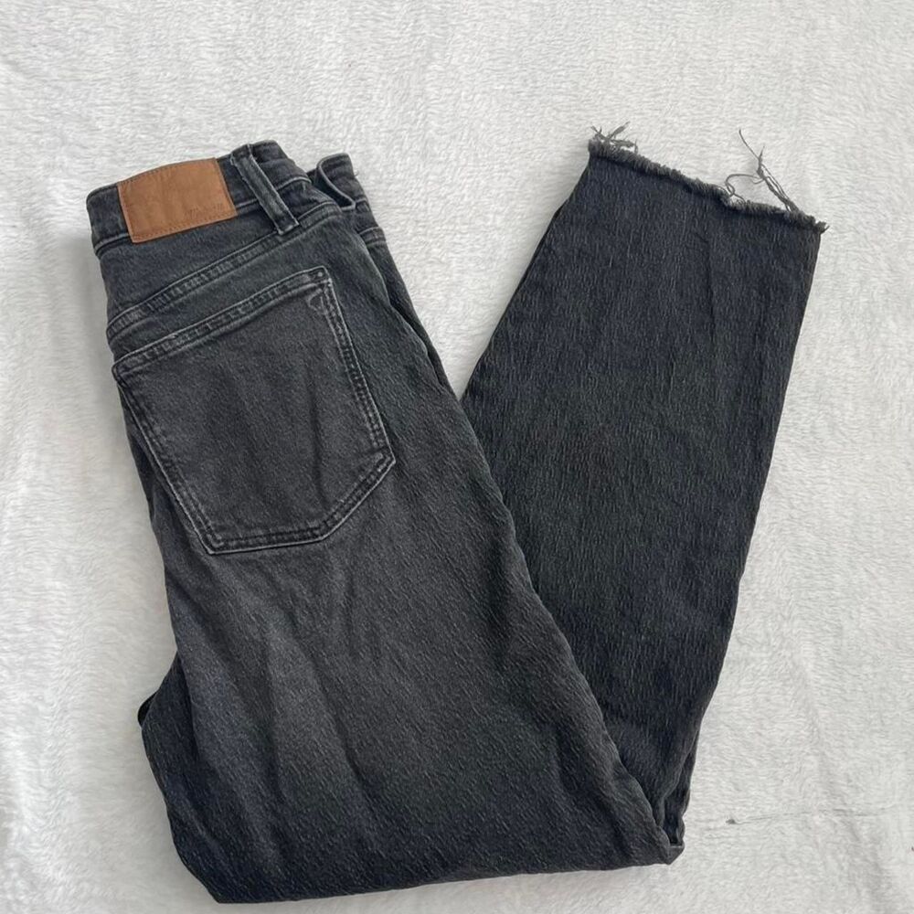 Madewell Balloon Jeans Women's 26T Black Casual Every Day Denim Long Dark Barrel